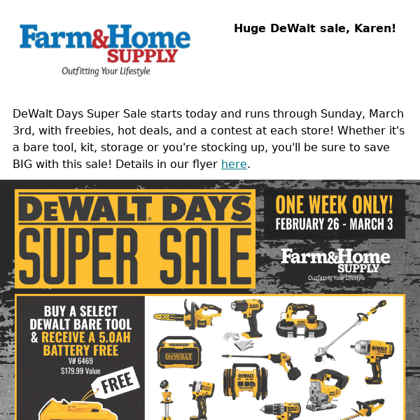 Dewalt days deals