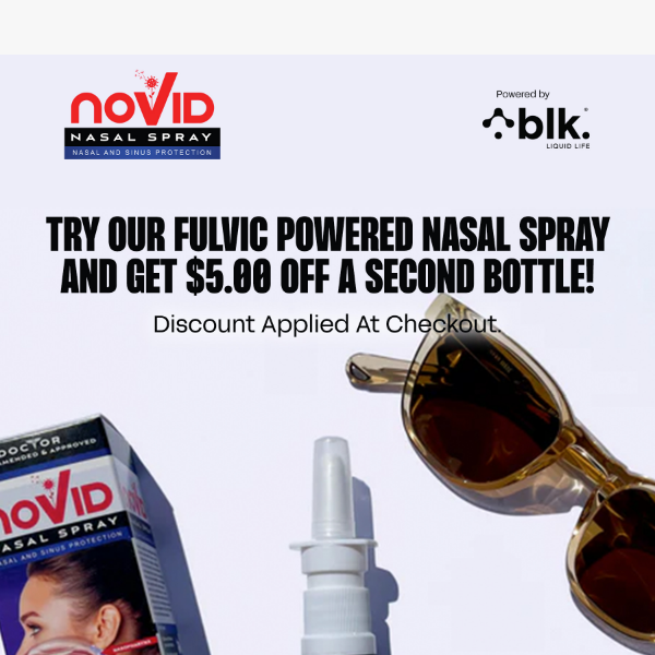 Sale Ends Soon! Save $5 on our Novid Nasal Spray.