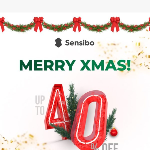 Merry Xmas! 🌟 Save 40% on Sensibo – Cheers to Comfort!  🎅