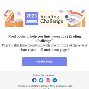 Crush Your 2023 Reading Challenge Goals with These Short Books