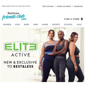 NEW & EXCLUSIVE - Elite Active for Women from $16