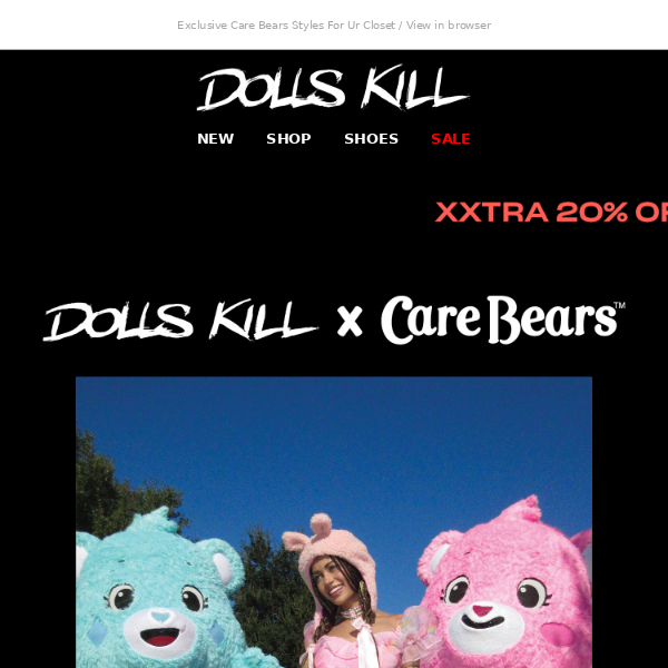 Dolls Kill x Care Bears U Need 🧸 🌈