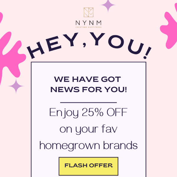 NYNM FLASH SALE has begun! Where are you?