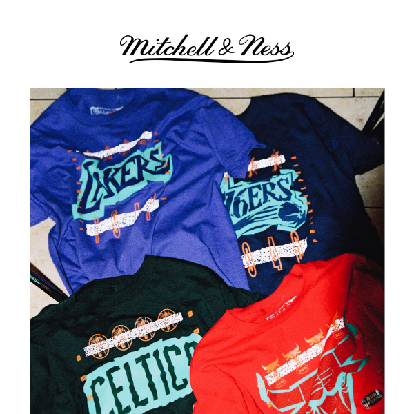 New '90s Inspired NBA Reflective Collection | Tees, Crews & Headwear!