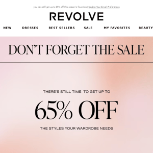 NOTICE: the sale is still on