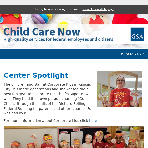 Child Care Now Newsletter - Winter 2022