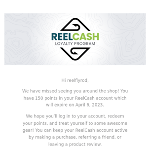 Redeem your ReelCash points by April 6, 2023 before they expire