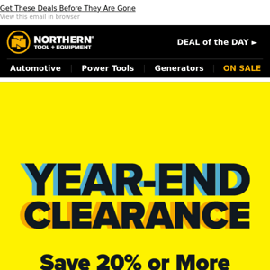 Year-End Clearance: Save 20% Or More!