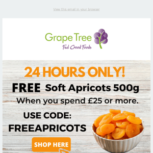 FREE Soft Apricots 500g 🧡