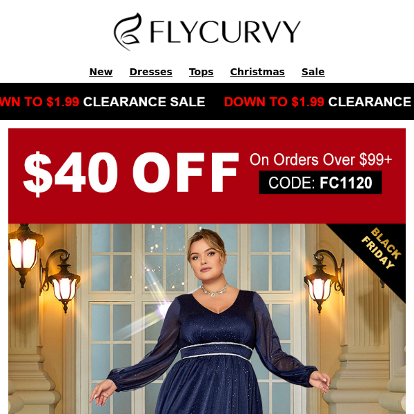 😍.FlyCurvy.Limited Time Offer: Enjoy $40 OFF on Fashionable Dresses!