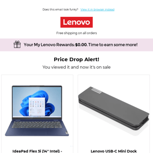🚨 Price drop alert: IdeaPad Flex 5i (14" Intel) - Abyss Blue
