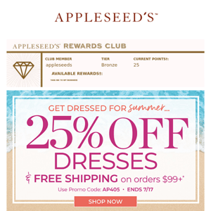 Dress Up Your Weekend – 25% Off