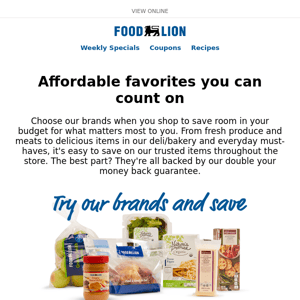 Food Lion Offers Great Unique Brands that Save You Money!