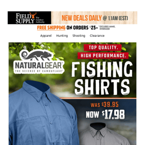 👚 Natural Gear fishing Shirt Blowouts… $17.98