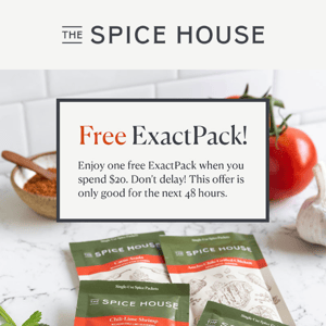 48-Hour Sale — Free ExactPack!