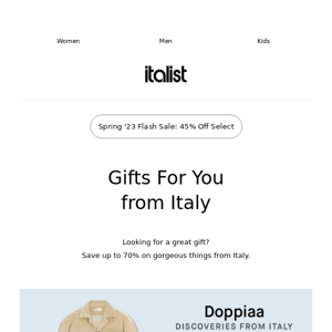 Gifts For You: Doppiaa Menswear, Saint Laurent Eyewear—70% Savings