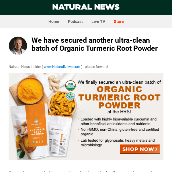 We have secured another ultra-clean batch of Organic Turmeric Root Powder