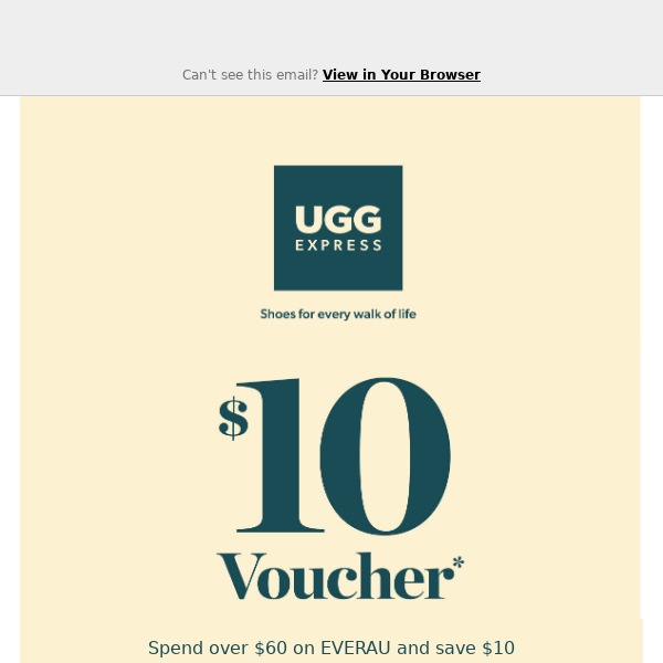 Spend over $60 and get $10 off - Ugg Express