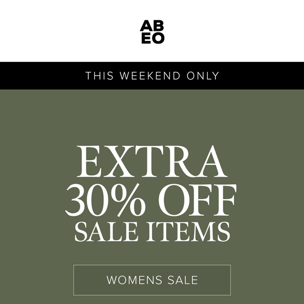 Extra 30% off SALE styles