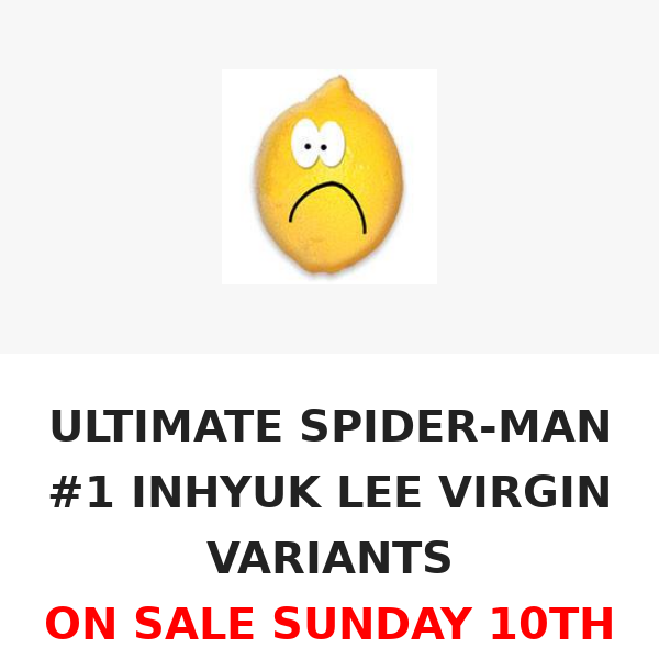 VIRGIN VARIANTS!! - ULTIMATE SPIDER-MAN #1 INHYUK LEE