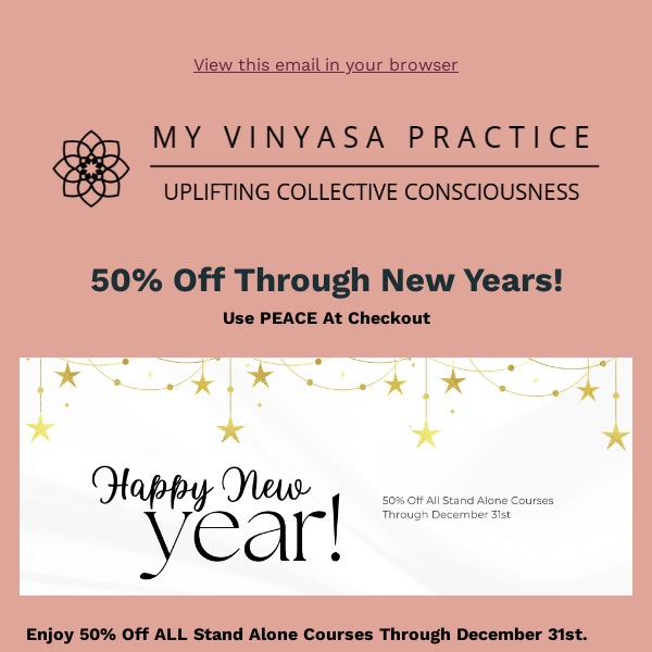 Additional 50% Off All Courses Through December 31st!