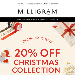 20% off Christmas Collection!