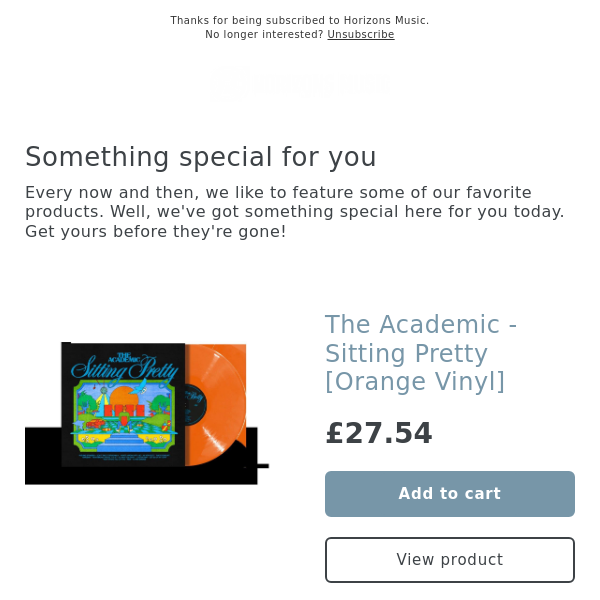 NEW! The Academic - Sitting Pretty [Orange Vinyl]