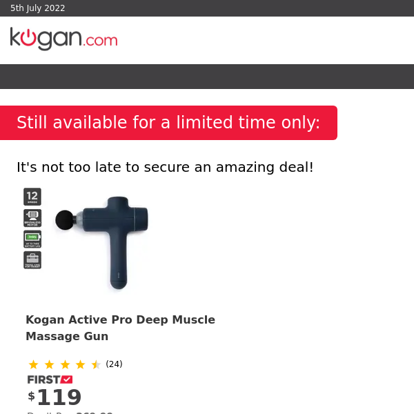Kogan Active Pro Deep Muscle Massage Gun
