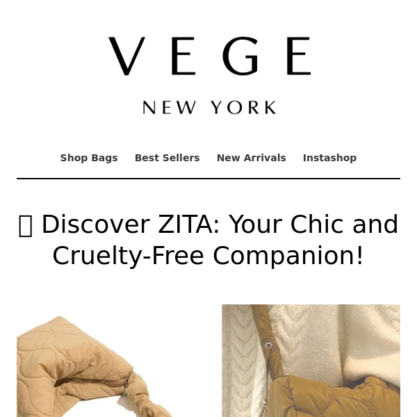 🤩 Discover ZITA: Your Chic and Cruelty-Free Companion!