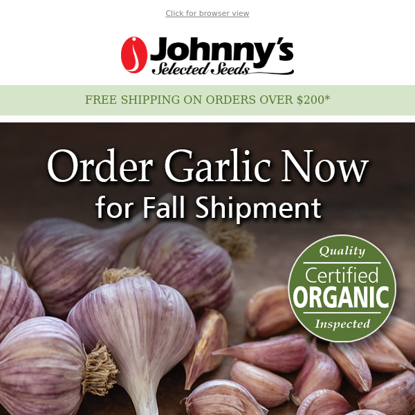 Order Early — Secure Your Garlic