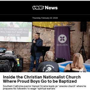 Inside the church where Proud Boys go to be baptized