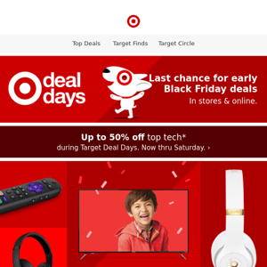 Hurry! Target Deal Days ends tonight.