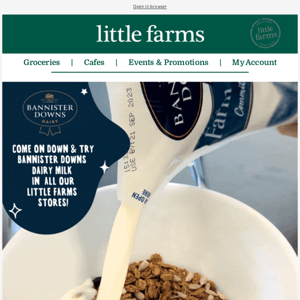 Little Farms, here's an invitation to try our new milk range in-stores!  🥛 