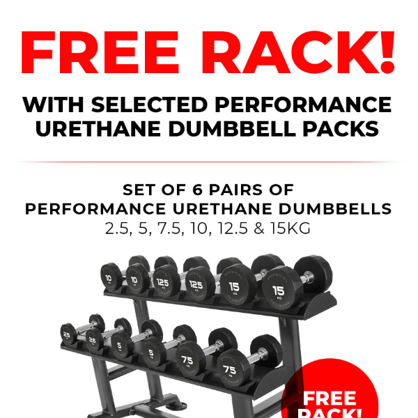 FREE DUMBBELL RACK!