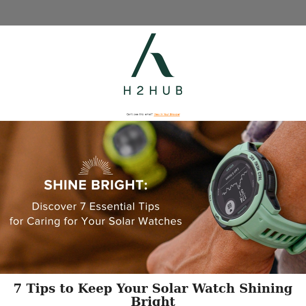 Show Your Watch Some Love: Solar Care Tips
