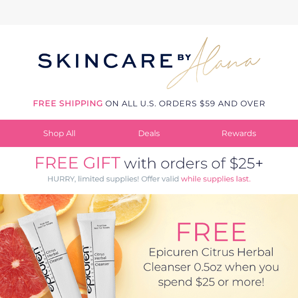 FREE Epicuren Citrus Herbal Cleanser!