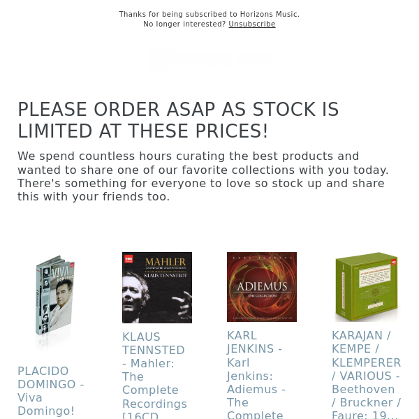 AMAZING PRICES! CLASSICAL MUSIC CD SETS