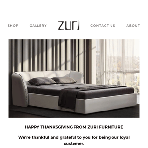 Happy Thanksgiving from Zuri Furniture