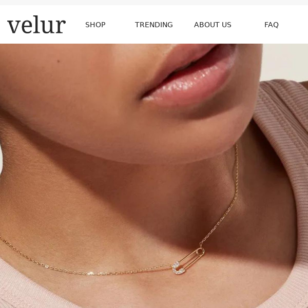 Back in Stock 😍 Safety-Pin Necklace ✨ - Velur Jewelry