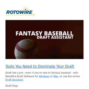 Fantasy Baseball Draft Assistant: The Edge You Need to Win Your Draft