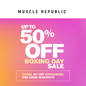 Boxing Day Sitewide Sale!