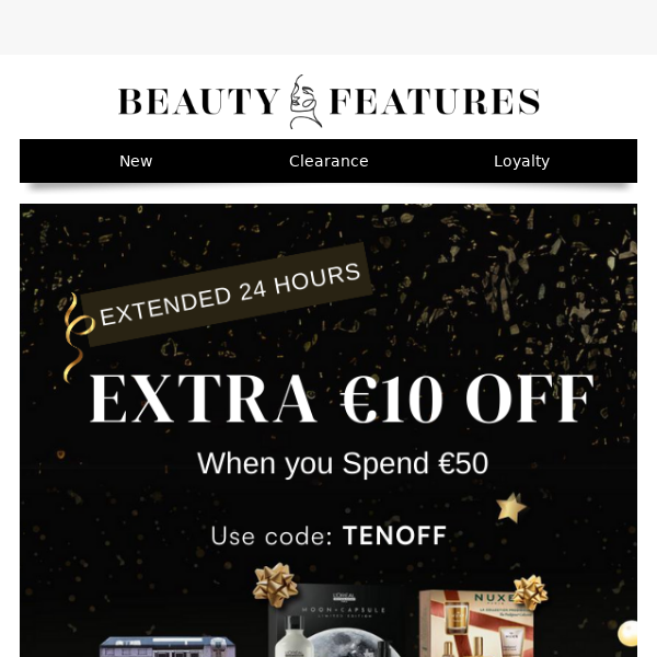 Offer Extended! 😍 Extra €10 Off When You Spend €50 ⏰ Hurry, 24 Hours Only!