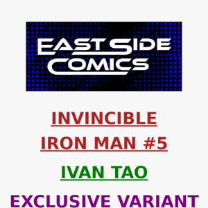🔥SELLING OUT FAST - IRON MAN #5 IVAN TAO WHITE QUEEN VARIANT 🔥 LIMITED TO ONLY 555 W/ COA 🔥 AVAILABLE NOW - VERY LIMITED!