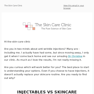 Injectables vs Skincare?!