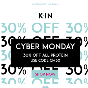 30% OFF FOR CYBER MONDAY!