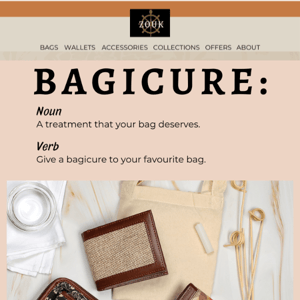 Bagicure! Your bag needs care too.