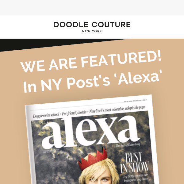 We are featured in NY Post's 'Alexa' - Doodle Couture