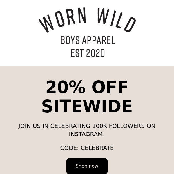 SALE - 20% OFF SITEWIDE