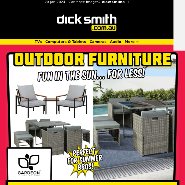 ♨️ Snag Outdoor Furniture Deals for Australia Day Long Weekend!