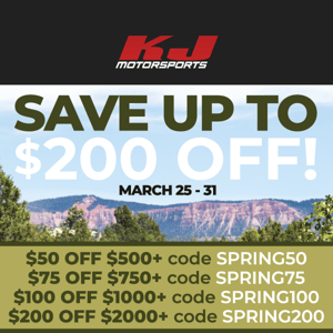 Springtime Savings up to $200 on Wheels, Tires, and More!
